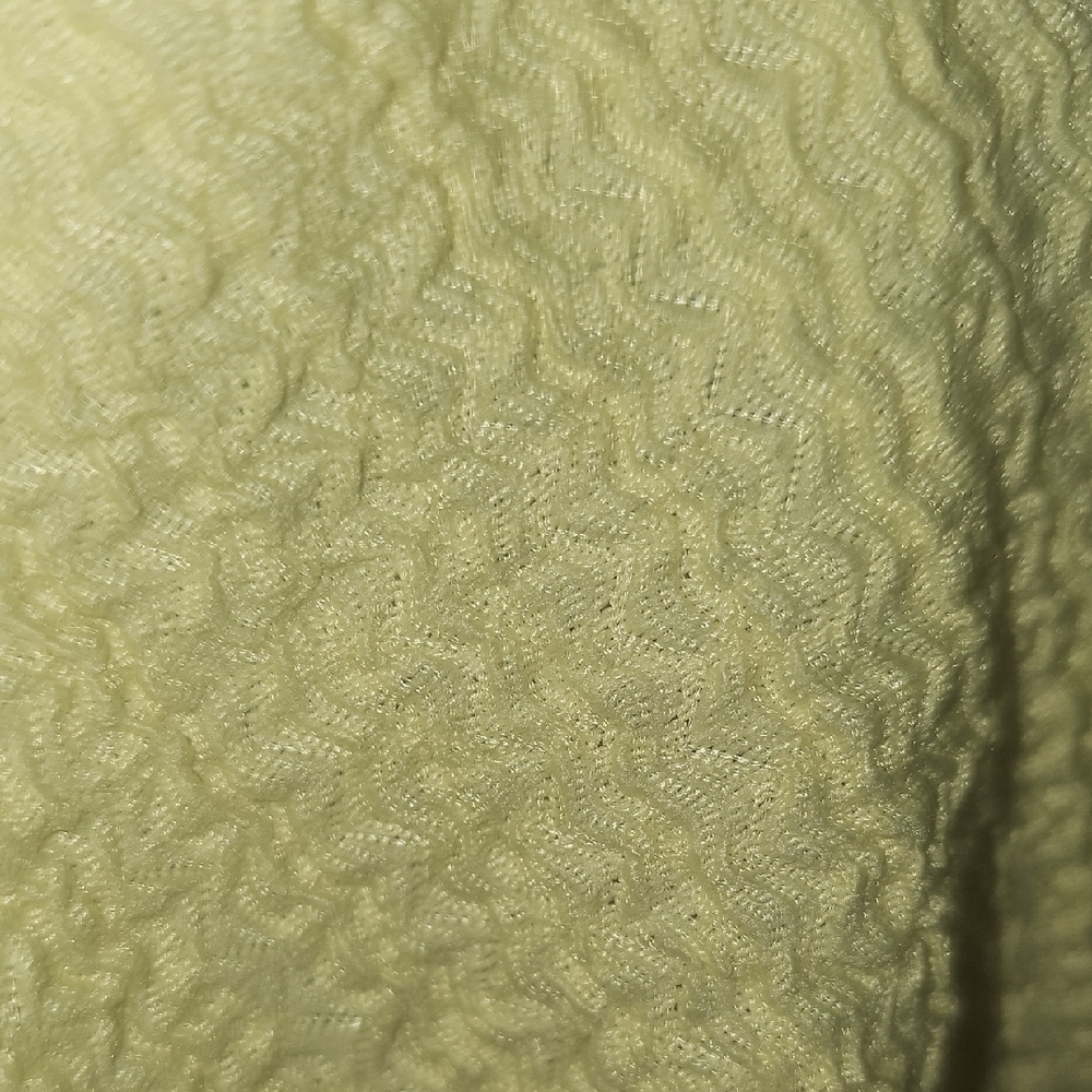 LOFT NWT Women's  Light Yellow Puff Sleeve Blouse Tie Front Size XLarge - Picture 5 of 10